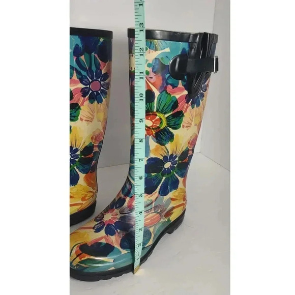 Drench Womens Rain Boots Floral Size 6 Nomad Water Color - Picture 7 of 7